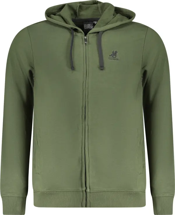 U.S. GRAND Мъжки зелен суичър с цип