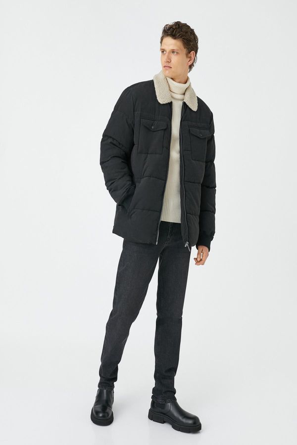 Koton Мъжко черно яке Koton