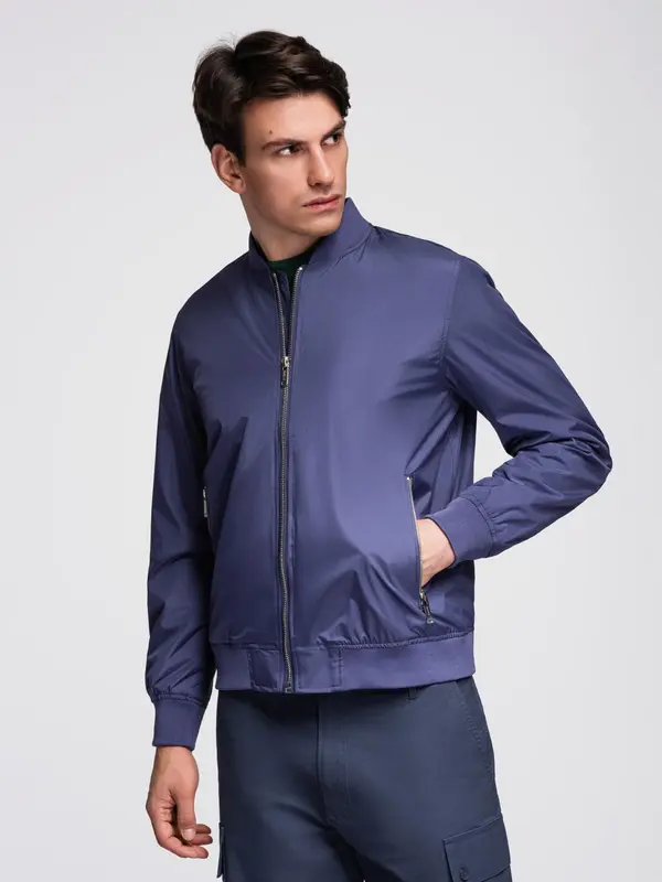 Ombre Мъжко леко оребрено бомбър яке