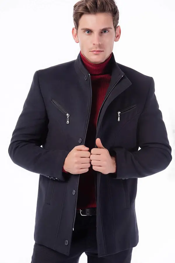 dewberry Мъжко палто Dewberry, тъмносиньо