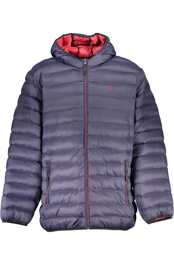 U.S. GRAND Мъжко синьо ватирано яке с качулка