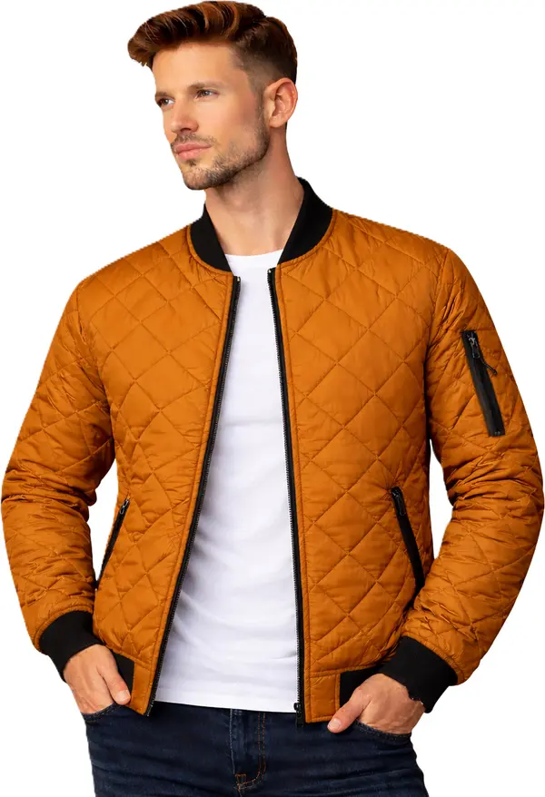 J.STYLE Мъжко яке J.Style 8my01 жълто