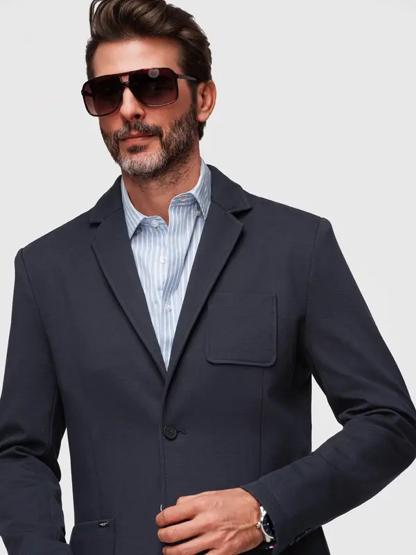 Ombre Мъжко яке slim fit с мека текстура