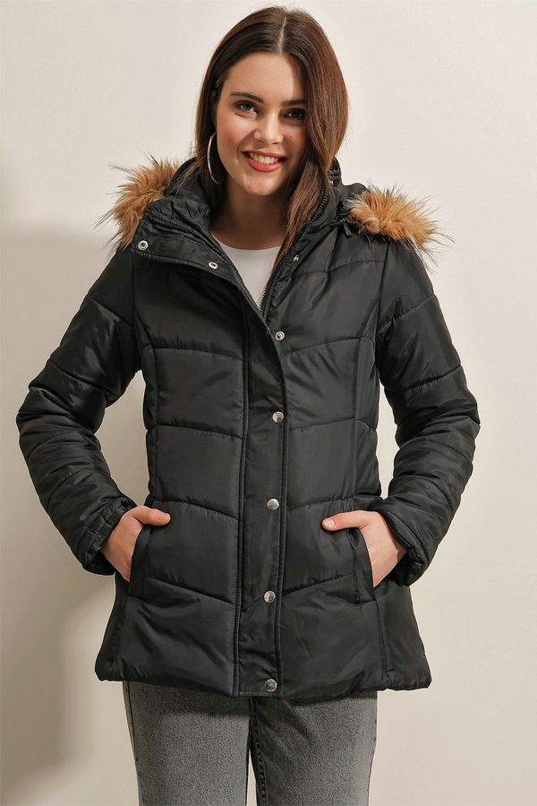 Bigdart Надуваемо палто с качулка Bigdart 5065 - черно