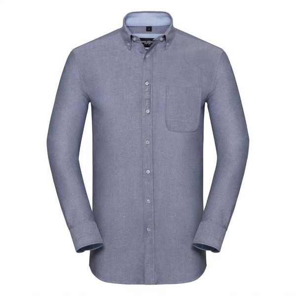 RUSSELL Navy blue men's long sleeve shirt Russell