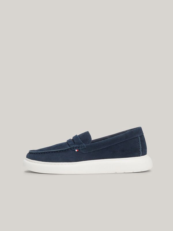 Tommy Hilfiger Navy blue men's suede loafers by Tommy Hilfiger