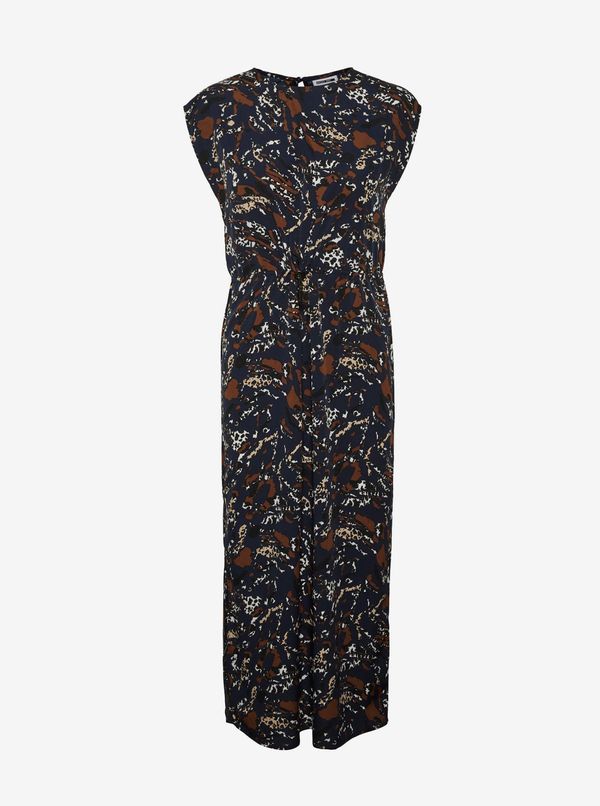 Noisy May Navy blue patterned maxi dress with a cut-out on the back Noisy May Mo - Women