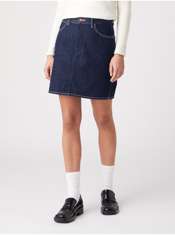 Wrangler Navy blue women's denim skirt Wrangler - Women