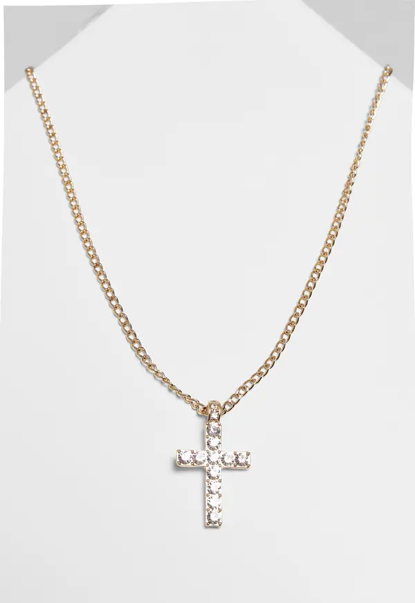 Urban Classics Necklace with cross - gold color