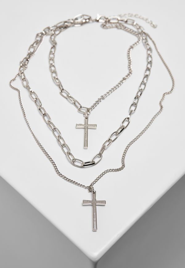 Urban Classics Accessoires Necklace with layering and cross - silver colors