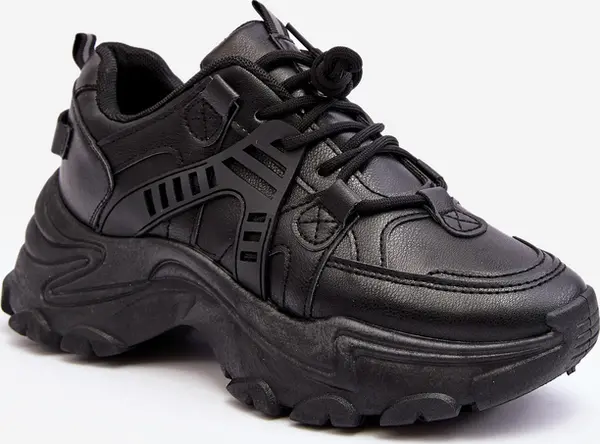 EVENTO NEWS Дамски масивни спортни кецове черни Toderus