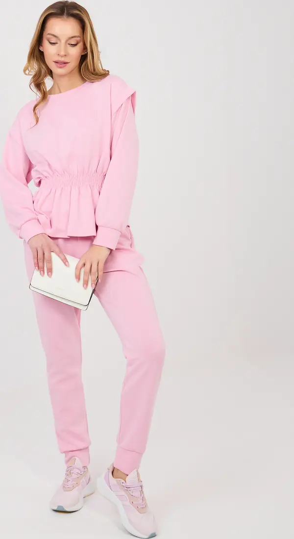 RUE PARIS Нежно розови спортни панталони RUE PARIS