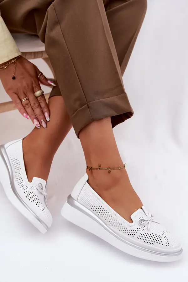 S. BARSKI Ниски обувки от перфорирана кожа S. Barski