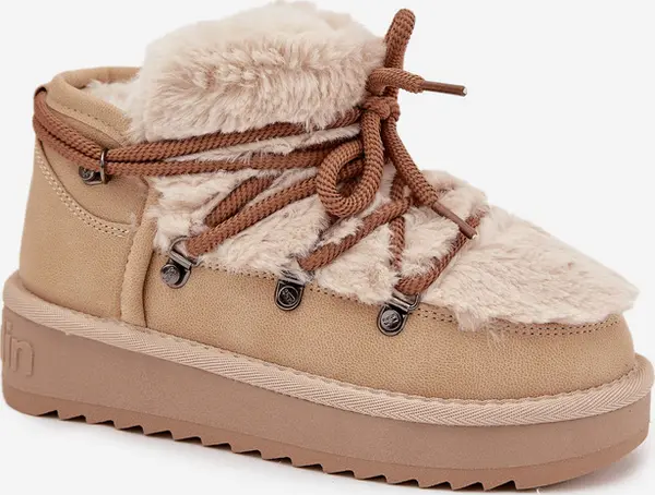 D.Franklin Ниски Снежни Боти На Платформа С Козина D.Franklin Бежови