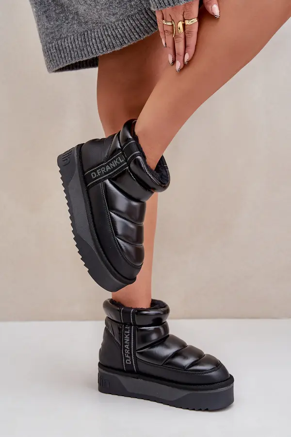 D.Franklin Ниски Снежни Обувки С Дебела Подметка D.Franklin Черни