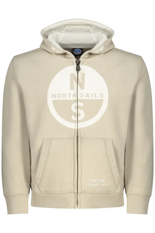 North Sails NORTH SAILS CHILDREN'S BEIGE ZIP-UP SWEATSHIRT