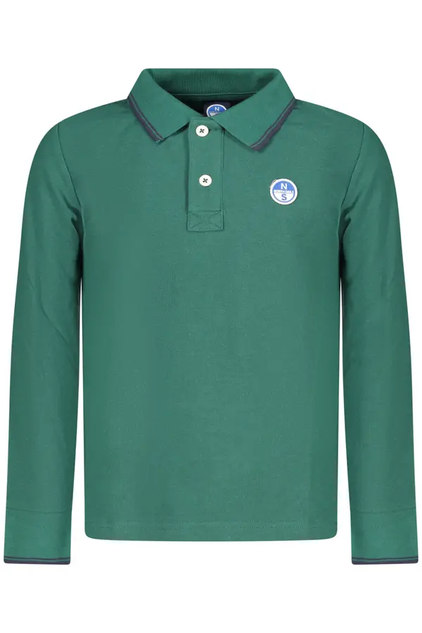 North Sails NORTH SAILS CHILDREN'S LONG-SLEEVED POLO SHIRT, GREEN