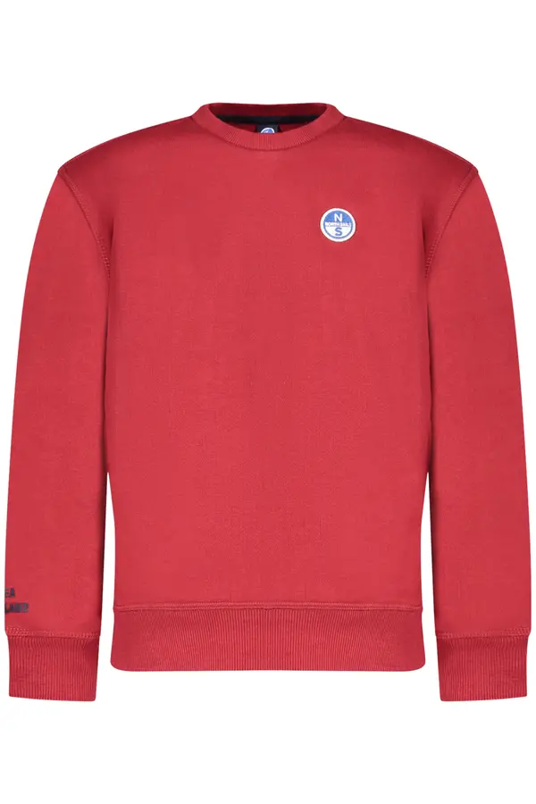 North Sails NORTH SAILS CHILDREN'S RED ZIP-UP SWEATSHIRT