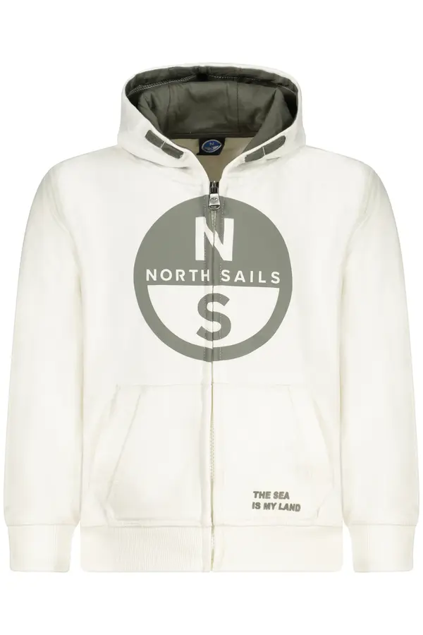 North Sails NORTH SAILS CHILDREN'S WHITE ZIP-UP SWEATSHIRT