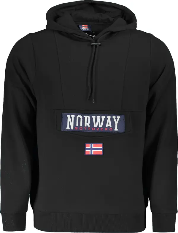 NORWAY 1963 NORWAY 1963 BLACK MEN'S ZIP-UP SWEATSHIRT