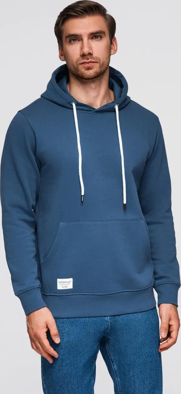 Ombre Ombre BASIC men's kangaroo hooded sweatshirt