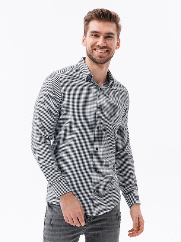 Ombre Ombre Clothing Men's shirt with long sleeves