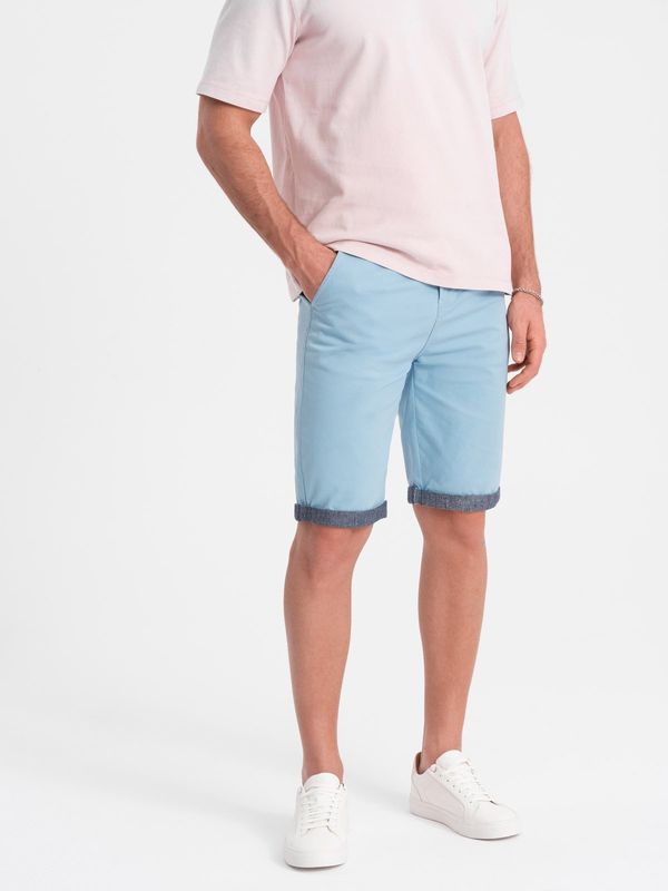 Ombre Ombre Men's chinos shorts with contrasting turn-up