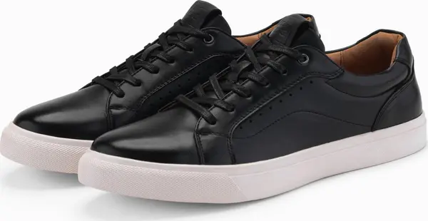 Ombre Ombre Men's eco leather sneakers shoes - black