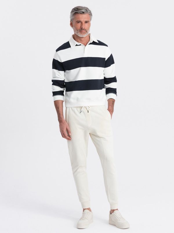 Ombre Ombre Men's jogger sweatpants - cream