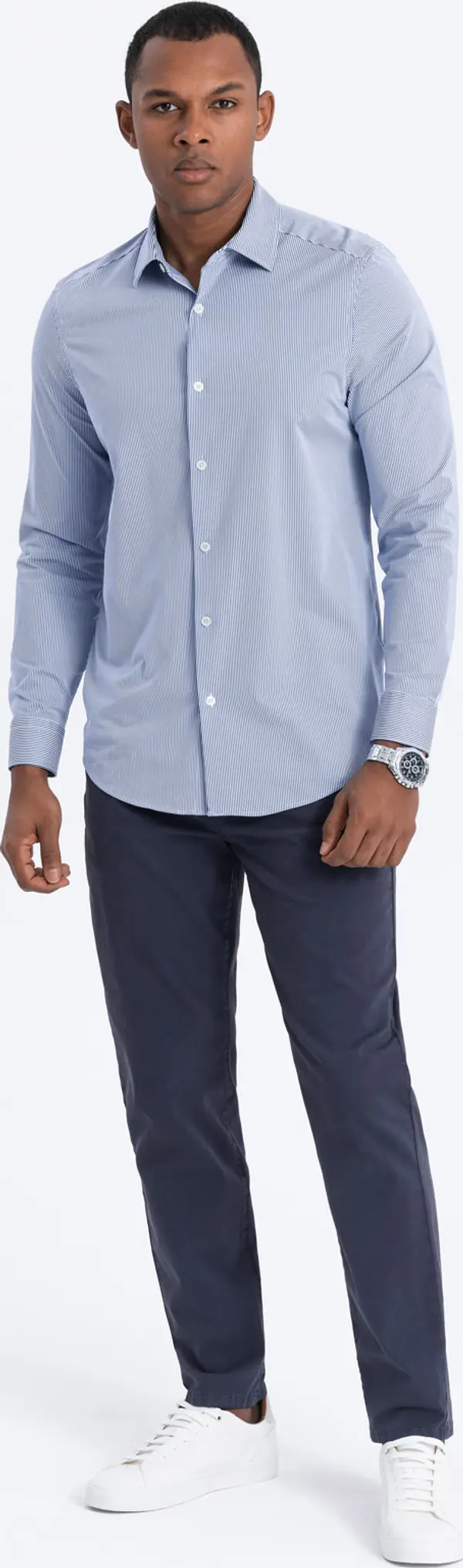 Ombre Ombre Men's tailored chino pants - dark blue