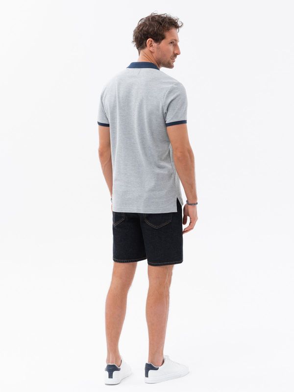 Ombre Ombre Мъжка поло риза с контрастни елементи