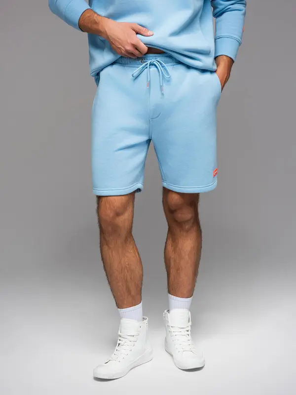 Ombre Ombre Unisex sweat shorts with drawstring waist - blue
