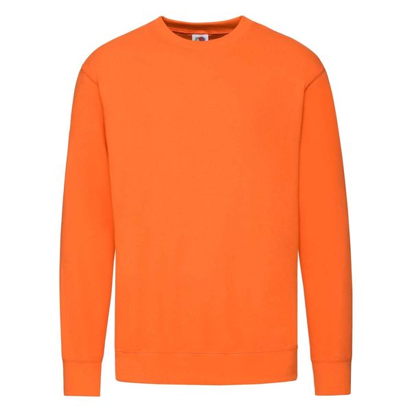 Fruit of the Loom Orange Men's Sweatshirt Lightweight Set-in-Sweat Sweat Fruit of the Loom