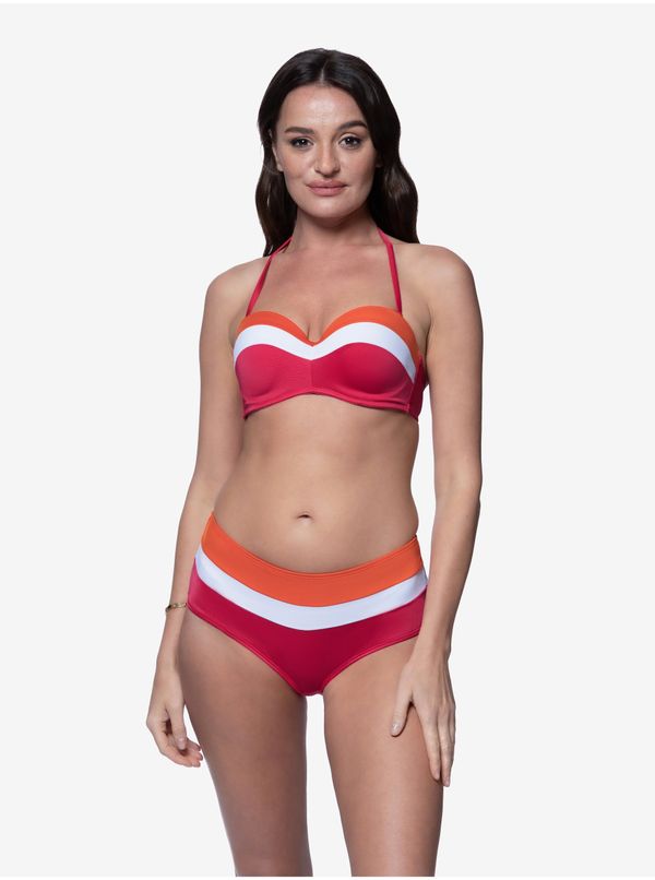 Dorina Orange-pink Ladies Striped Swimwear Bottoms DORINA Lawaki - Women