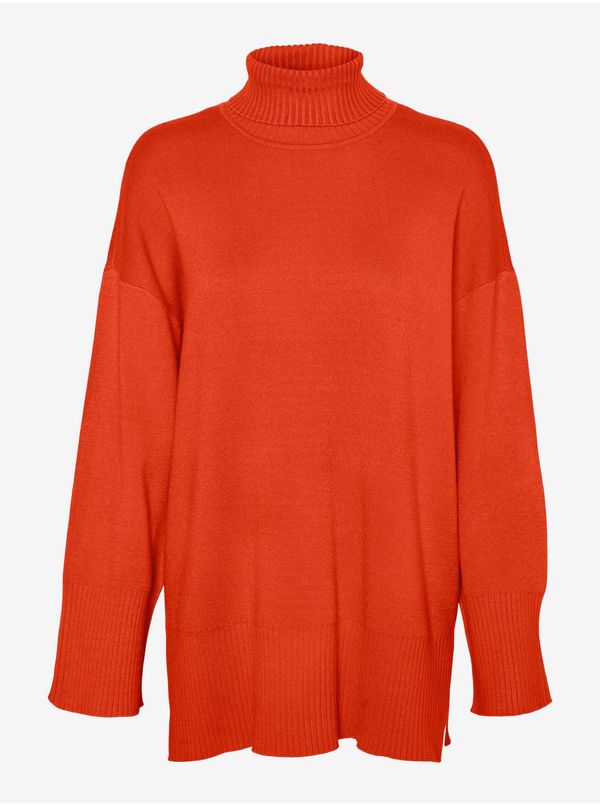 Vero Moda Orange women's sweater VERO MODA Goldneedle - Women