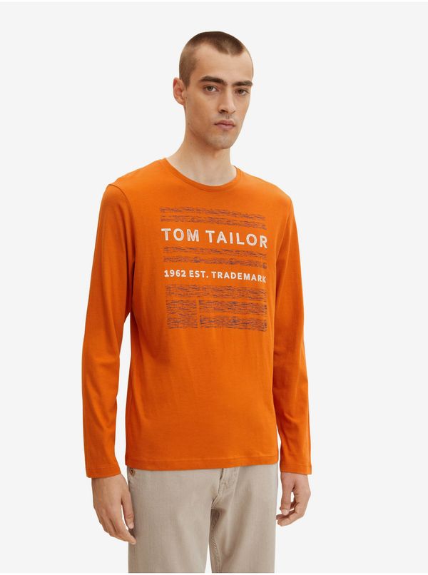 Tom Tailor Оранжева мъжка тениска Tom Tailor - мъже