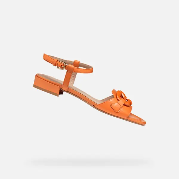 GEOX Оранжеви дамски сандали Geox New Eraklia