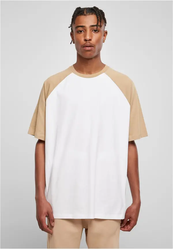 Urban Classics Organic Oversized Raglan T-Shirt White/Beige Union