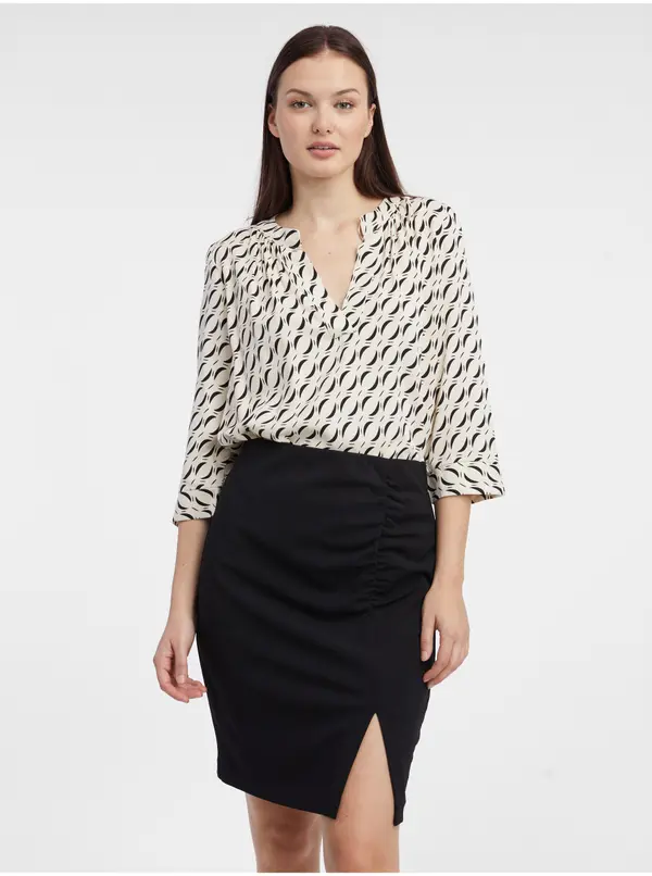 Orsay Orsay Beige Women's Patterned Blouse - Women's