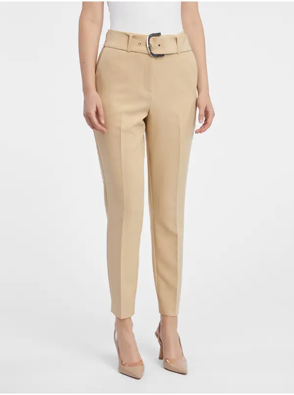 Orsay Orsay Beige Women's Trousers - Ladies