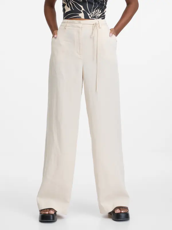 Orsay Orsay Beige Women's Trousers - Ladies