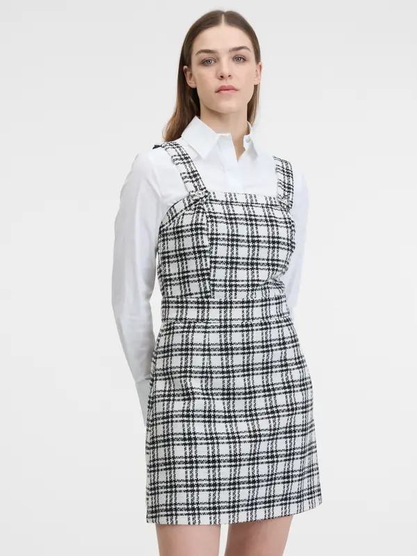Orsay Orsay Black & White Women's Plaid Dress - Women's