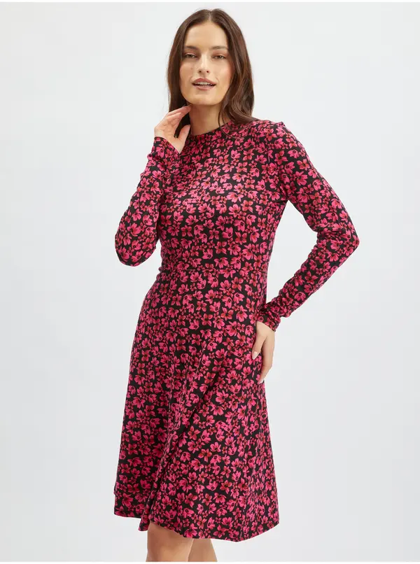 Orsay Orsay Black-pink Women Floral Dress - Women