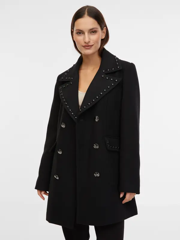 Orsay Orsay Black Women's Coat with Wool - Women's