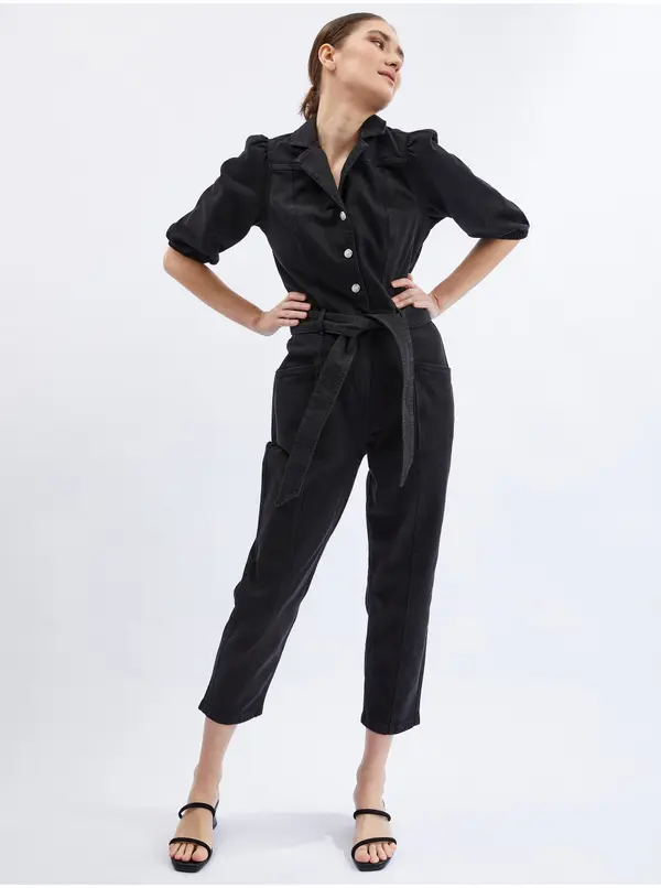 Orsay Orsay Black Women's Denim Jumpsuit - Women's
