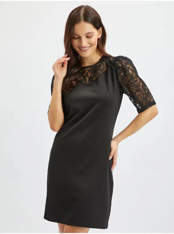 Orsay Orsay Black Women's Dress with Lace - Women's