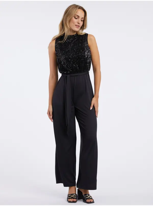Orsay Orsay Black Women's Jumpsuit with Sequins - Women's
