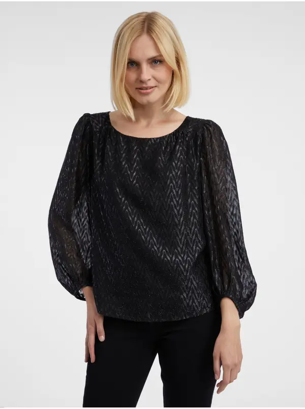 Orsay Orsay Black Women's Patterned Blouse - Women's