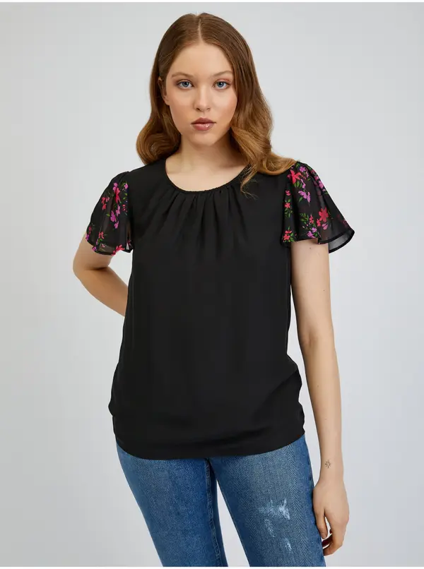 Orsay Orsay Black Women's Patterned T-Shirt - Women's