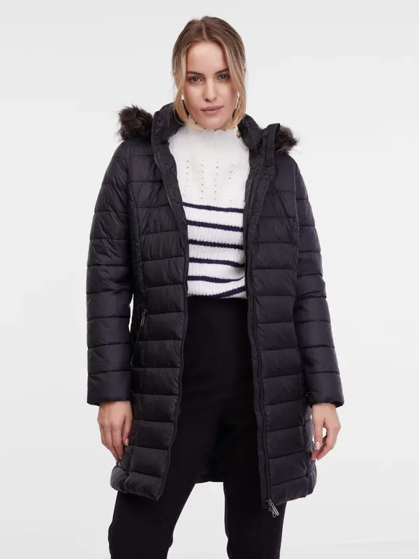 Orsay Orsay Black Women's Quilted Coat - Women's